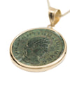 14k Gold Genuine Ancient Roman Coin Necklace (Constantine II; 317-337 A.D.)