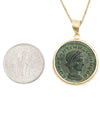 14k Gold Genuine Ancient Roman Coin Necklace (Constantine II; 317-337 A.D.)