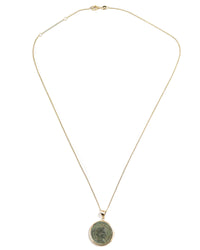 14k Gold Genuine Ancient Roman Coin Necklace (Constantine II; 317-337 A.D.)