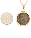 14k Gold Genuine Ancient Roman Coin Necklace (Constantine the Great; 306-337 A.D.)