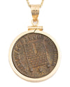 14k Gold Genuine Ancient Roman Coin Necklace (Constantine the Great; 306-337 A.D.)