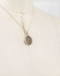 14k Gold Genuine Ancient Roman Coin Necklace (Constantine the Great; 306-337 A.D.)