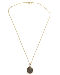 14k Gold Genuine Ancient Constantinople Commemorative Coin Necklace (Constantinopolis/Winged Victory; 330-354 A.D.)