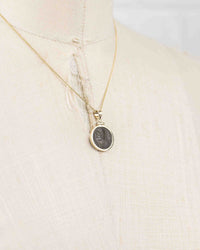 14k Gold Genuine Ancient Constantinople Commemorative Coin Necklace (Constantinopolis/Winged Victory; 330-354 A.D.)