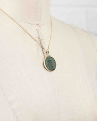 14k Gold Genuine Ancient Roman Coin Necklace (Maximinus Il 310-313 A.D.)