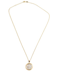 14k Gold Genuine Ancient Roman Coin Necklace (Roma; 203 B.C.)