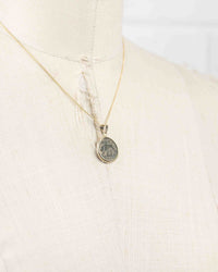 14k Gold Genuine Ancient Constantinople Commemorative Coin Necklace (Romulus & Remus; 307-337 A.D.)