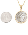 14k Gold Genuine Ancient Roman Coin Necklace (Salus; 49 B.C.)