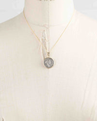 14k Gold Genuine Ancient Roman Coin Necklace (Concordia; 42 B.C.)