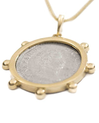 14k Gold Genuine Antique French Coin Necklace (Napoleon Bonaparte; 1803-1804 A.D.)