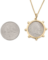 14k Gold Genuine Antique French Coin Necklace (Napoleon Bonaparte; 1803-1804 A.D.)