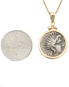 14k Gold Genuine Ancient Greek Coin Necklace (Helios; 188-170 B.C.)