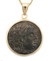 14k Gold Genuine Ancient Greek Coin Necklace (Medusa; 312-281 B.C.)
