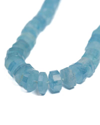 14k Gold Gem Quality Brazilian Aquamarine Hand-Knotted Statement Necklace