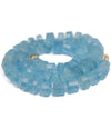 14k Gold Gem Quality Brazilian Aquamarine Hand-Knotted Statement Necklace