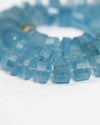 14k Gold Gem Quality Brazilian Aquamarine Hand-Knotted Statement Necklace