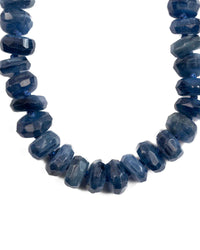 Faceted Kyanite Knotted Strand Necklace