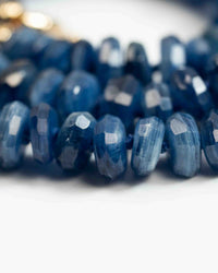 Faceted Kyanite Knotted Strand Necklace