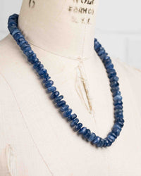 Faceted Kyanite Knotted Strand Necklace