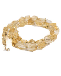 14k Gold & Natural Citrine Nugget Necklace