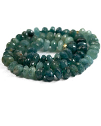 14k Gold Natural AAA Quality Grandidierite Knotted Strand Necklace