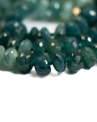 14k Gold Natural AAA Quality Grandidierite Knotted Strand Necklace