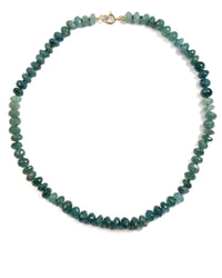 14k Gold Natural AAA Quality Grandidierite Knotted Strand Necklace