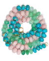 Multi-Color Rainbow Natural Peruvian Opal Hand-Knotted Necklace