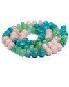 Multi-Color Rainbow Natural Peruvian Opal Hand-Knotted Necklace