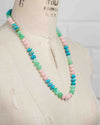 Multi-Color Rainbow Natural Peruvian Opal Hand-Knotted Necklace