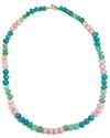 Multi-Color Rainbow Natural Peruvian Opal Hand-Knotted Necklace