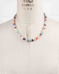 Multi-Opal Knotted Strand Necklace