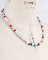 Multi-Opal Knotted Strand Necklace