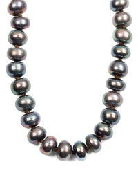 Natural Freshwater Peacock Pearl Knotted Strand Necklace