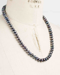 Natural Freshwater Peacock Pearl Knotted Strand Necklace
