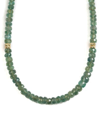 14k Gold Zambian Emerald Necklace