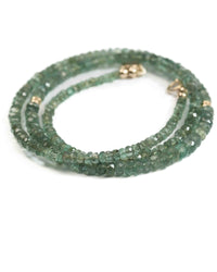 14k Gold Zambian Emerald Necklace