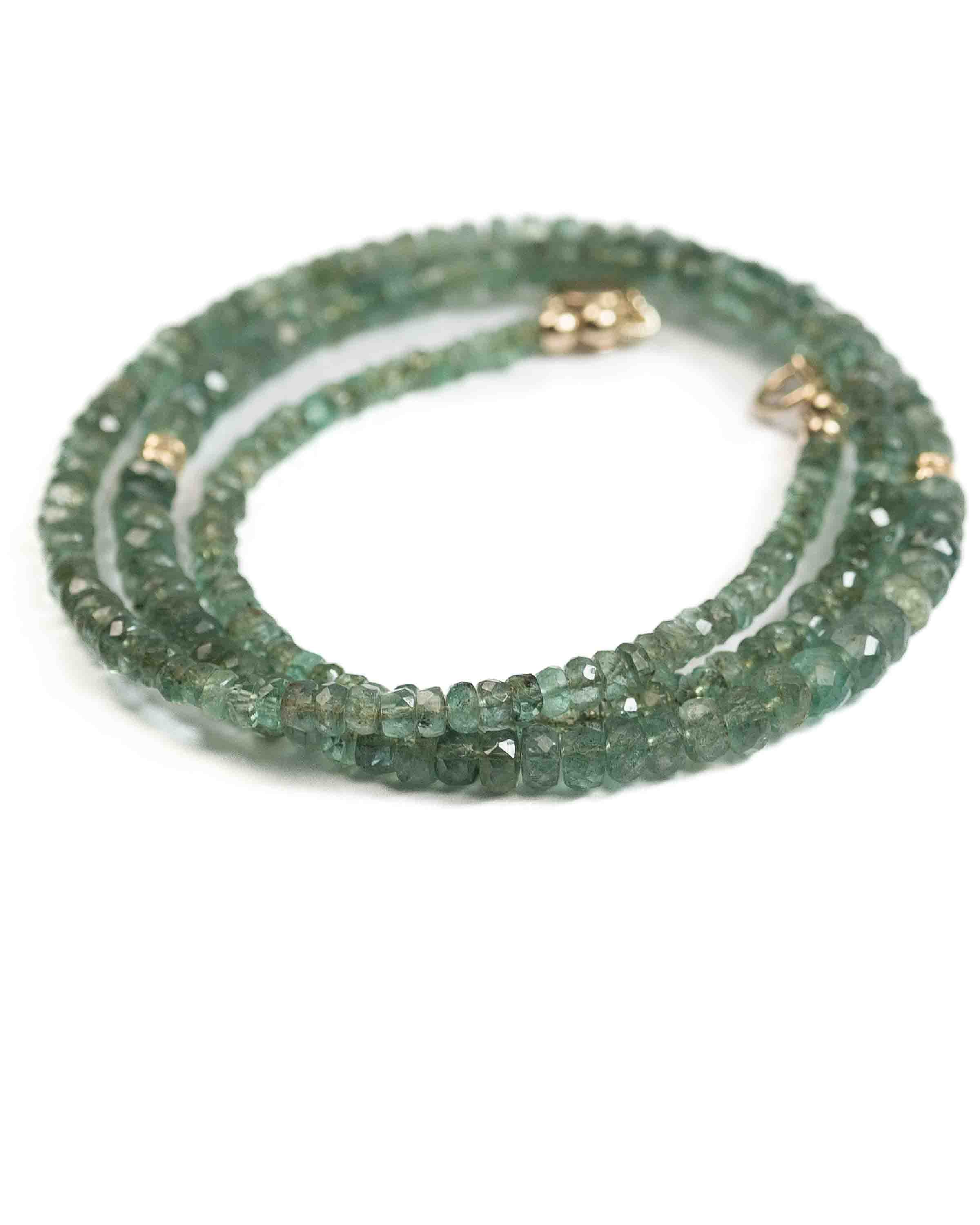 14k Gold Zambian Emerald Necklace