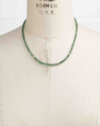 14k Gold Zambian Emerald Necklace