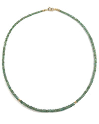 14k Gold Zambian Emerald Necklace