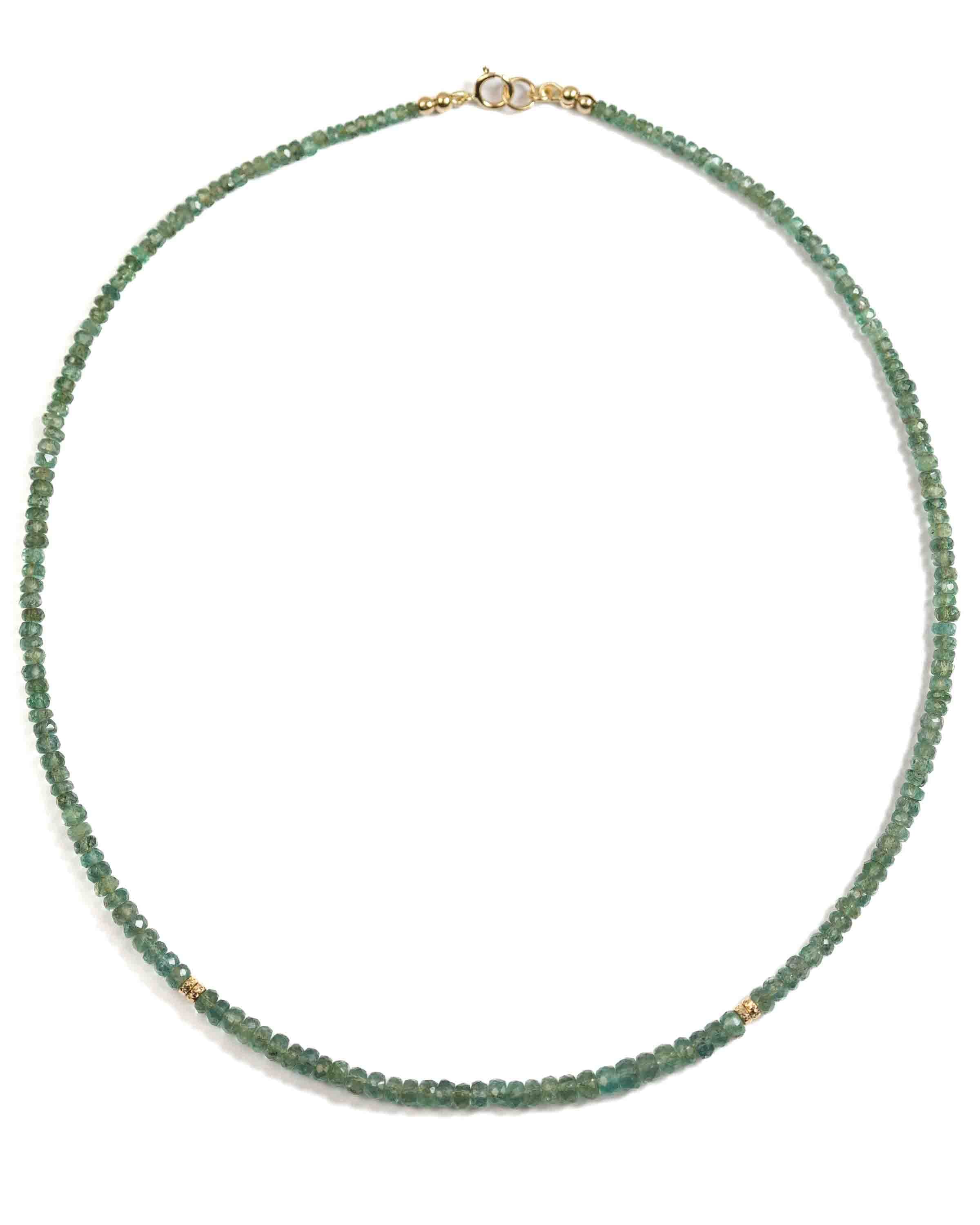 14k Gold Zambian Emerald Necklace