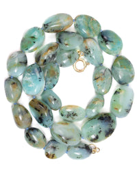 Large Natural Peruvian Opal Nugget Hand-Knotted Statement Necklace