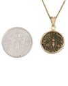 14k Gold Genuine Ancient Greek Coin Necklace (Artemis Bee; 200 B.C.)