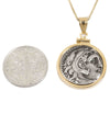 14k Gold Genuine Ancient Greek Coin Necklace (Alexander the Great; 336-323 B.C.)