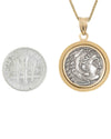 14k Gold Genuine Ancient Greek Coin Necklace (Alexander the Great; 336-323 B.C.)