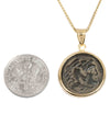 14k Gold Genuine Ancient Greek Coin Necklace (Alexander the Great; 336-323 B.C.)