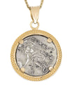 14k Gold Genuine Ancient Greek Coin Necklace (Alexander the Great; 336-323 B.C.)