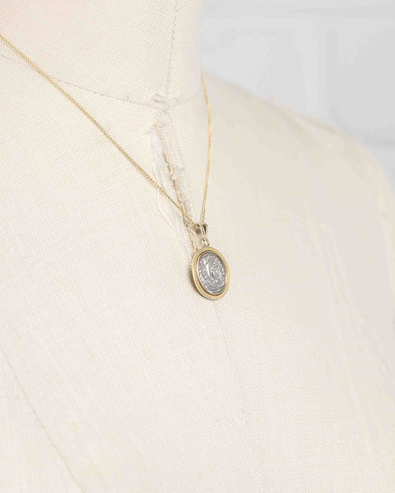 14k Gold Genuine Ancient Greek Coin Necklace (Alexander the Great; 336-323 B.C.)
