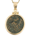 14k Gold Genuine Ancient Greek Coin Necklace (Apollo; 313-290 B.C.)