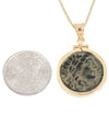14k Gold Genuine Ancient Greek Coin Necklace (Apollo; 261-246 B.C.)